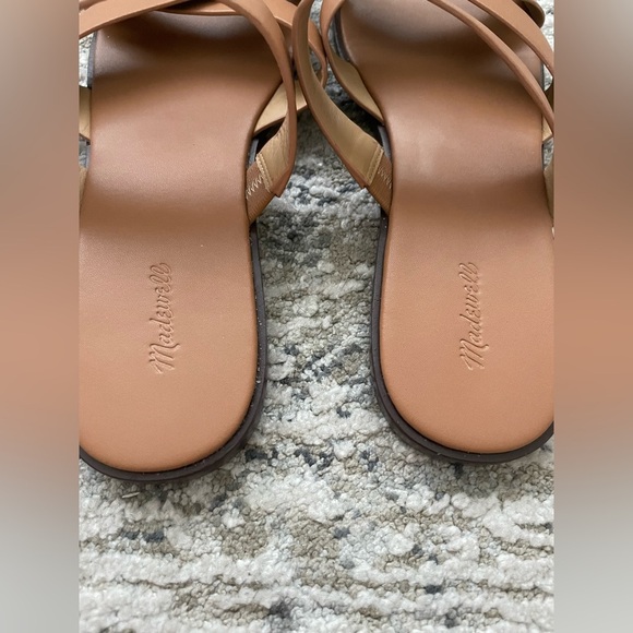 Madewell The Mena Slide Sandal Size 10 Womens Brown Leather‎ - Picture 4 of 9